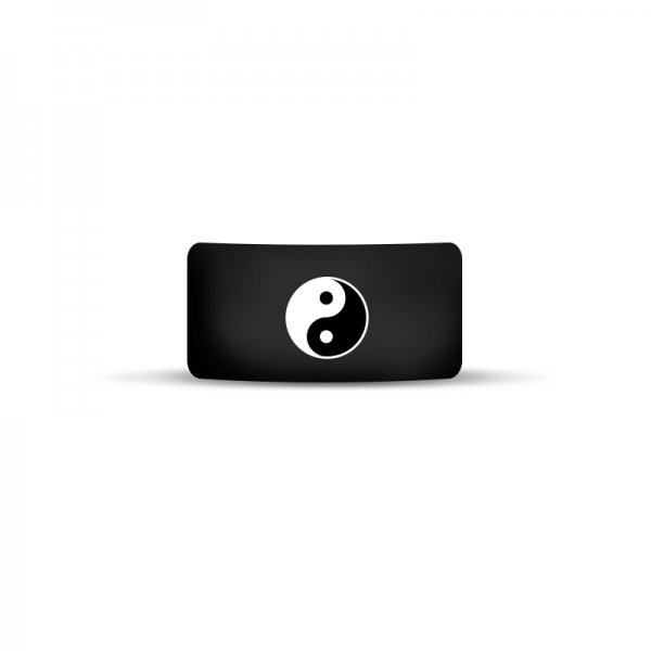 Vape Band Black Ying-Yang Logo 22 to 26mm (10pcs)