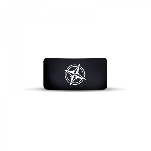 Vape Band Black Logo Compass 22 to 26mm (10PCS)