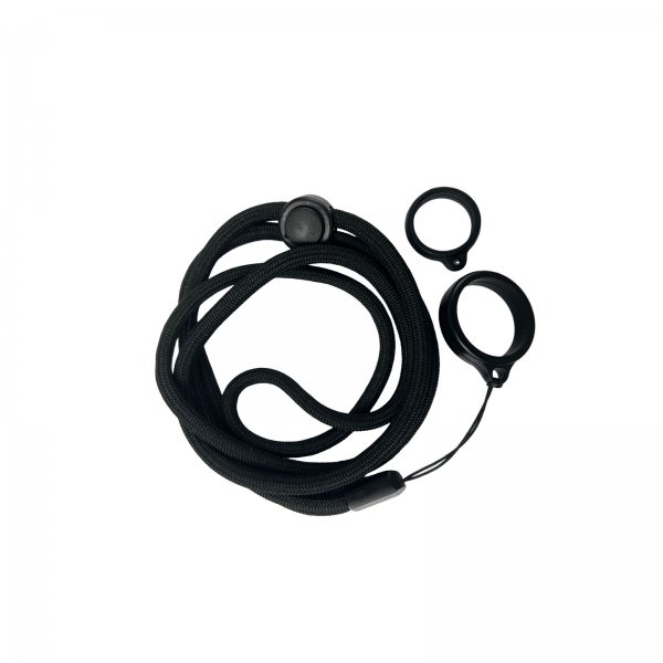 Lanière Réglable Avec Anneau Silicone Black (1pc)