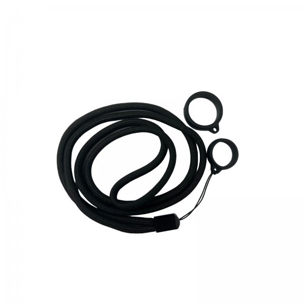 Lanière Avec Anneau Silicone Black (1pc)