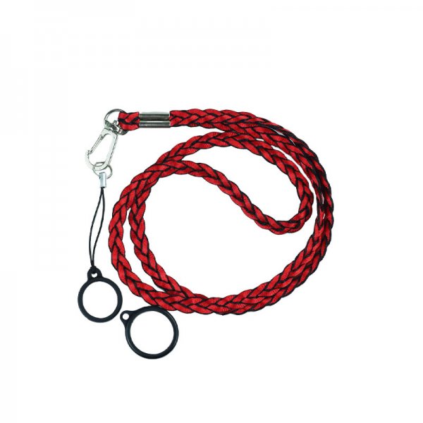 Weave Lanyard With 2 Silicone Rings Red (1pc)