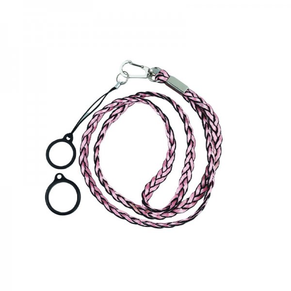 Lanière Weave Avec 2 Anneaux Silicone Pink (1pc)