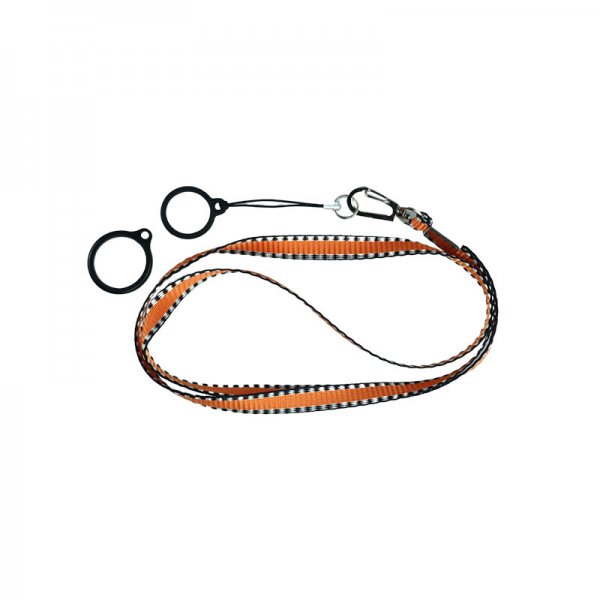 Lanière Flat Avec 2 Anneaux Silicone Orange (1pc)