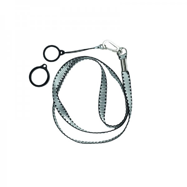 Flat Lanyard With 2 Silicone Rings Grey (1pc)