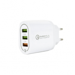 Adaptateur Secteur/USB 3 port 2,1A 5V Fast Charge 3.0 - BK373