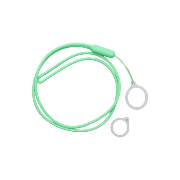 Adjustable Lanyard With Silicone Ring Pastel Green (1pc)