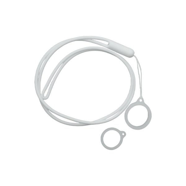 Lanière Réglable Avec Anneau Silicone White (1pc)