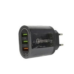 Adaptateur Secteur/USB 3 port 2,1A 5V Fast Charge 3.0 - BK373