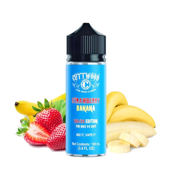[Destock] Strawberry Banana 0mg 100ml - Cuttwood Lush Series
