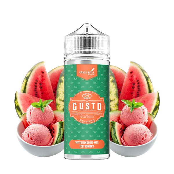 Watermelon Mix Ice Sorbet 0mg 100ml - Gusto by Omerta Liquids