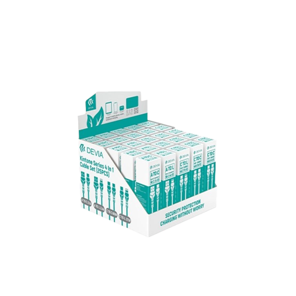 Pack de Câble de Charge 4 en 1 Eco-Friendly (25pcs) - Kintone Series by DEVIA