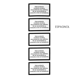 Grandes Étiquettes d'Avertissement sur la Nicotine (5pcs)