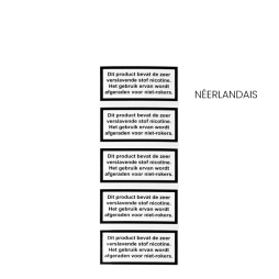 Petites Étiquettes d'Avertissement sur la Nicotine (5pcs)