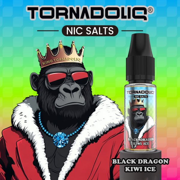 Black Dragon Kiwi Ice 10ml New Flavor - Tornadoliq