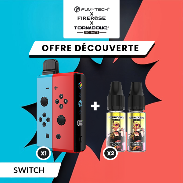 [Discovery Offer] Kit n°2 Klip's Switch + 2 Tornadoliq E-liquids - Fumytech & Firerose x Tornadoliq