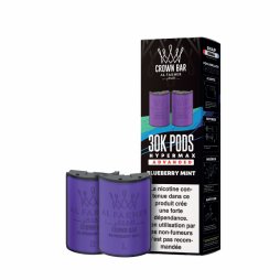 Cartouches Pré-remplies Hyper Max Advanced 30k 6mg 10+10ml (2pcs) - Crown Bar by Al Fakher