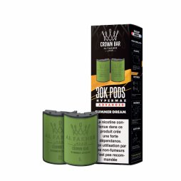 Cartouches Pré-remplies Hyper Max Advanced 30k 6mg 10+10ml (2pcs) - Crown Bar by Al Fakher