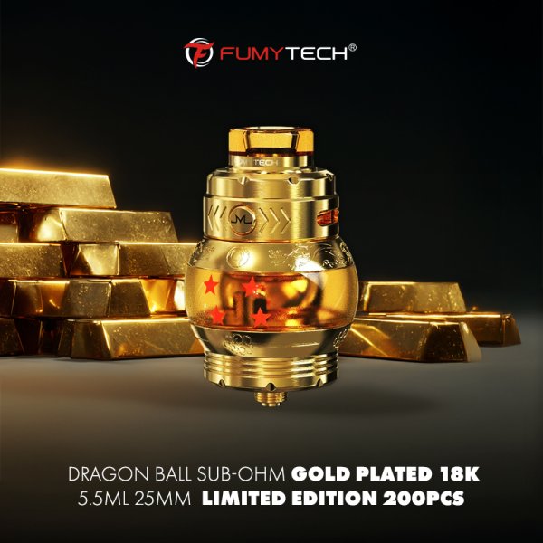 Dragon Ball Sub-Ohm Gold 18k Limited Edition 5.5ml 25mm - Fumytech