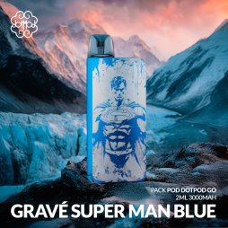Kit Pod dotPod Go 2ml 3000mAh Blue Engraved Super Man - Dotmod