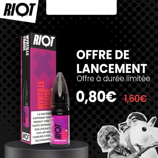Myrtille Fraise Nic Salts 10ml - Riot X by Riot