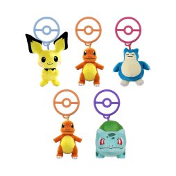 Peluche avec Accroche (6pcs) - Pokémon
