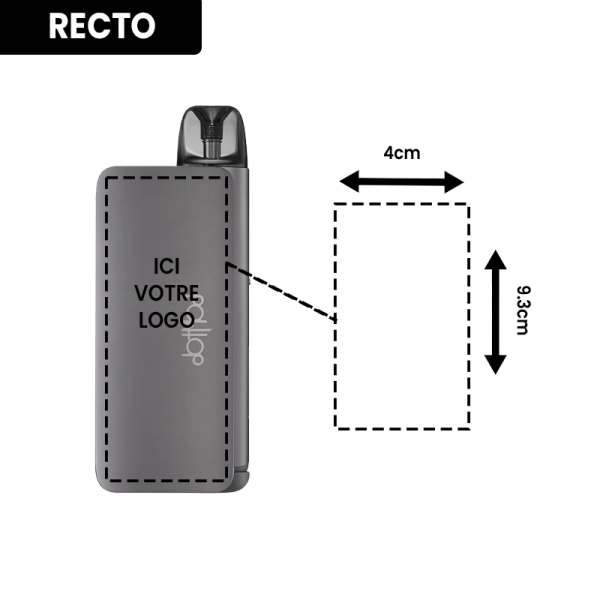 Pack DotPod Go 2ml 3000mAh Gunmetal Personnalisé - Dotmod