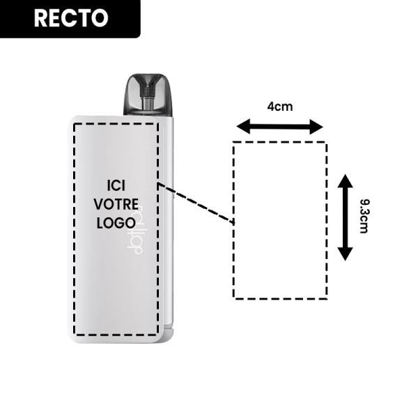 Pack dotPod Go 2ml 3000mAh Silver Personnalisé - Dotmod