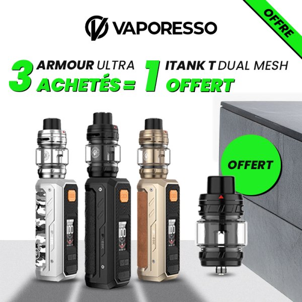 [Offre] 3 Packs Armour Ultra Achetés, 1 iTank T Dual Mesh Offert - Vaporesso