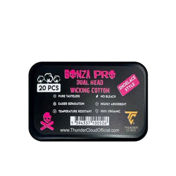 Lacets de Coton Bonza Pro Dual Head - Thunder Cloud x Vaping Bogan