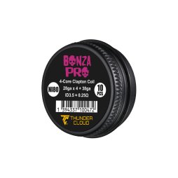 Coils Bonza Pro 4-Core Fused Clapton Ni80 0.23/0.25Ω (10pcs) - Thunder Cloud x Vaping Bogan