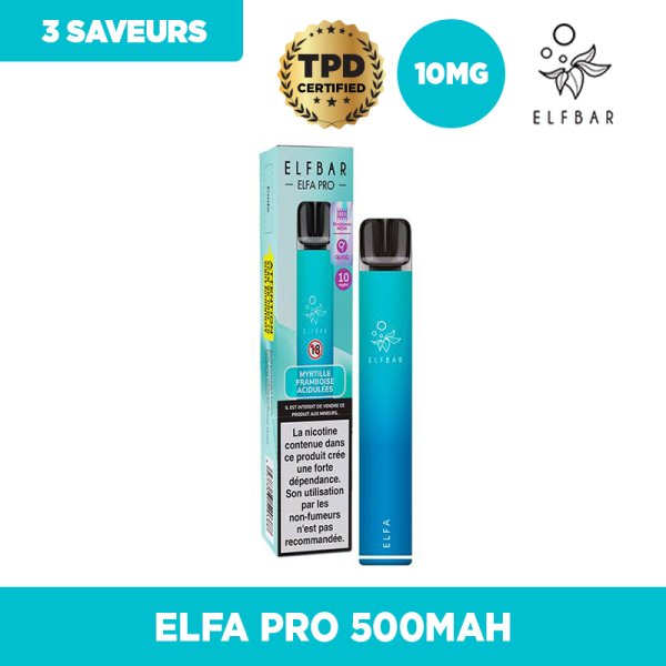 Pack Elfa Pro 500mah 10mg [FR] - Elfbar