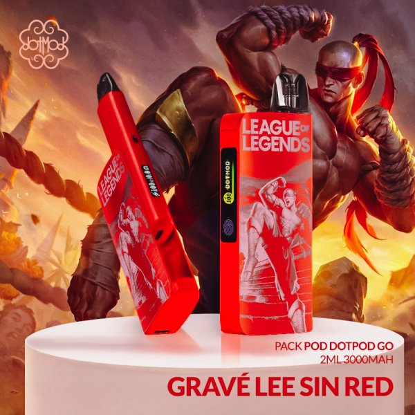 Pack Pod dotPod Go 2ml 3000mAh Gravé Lee Sin Red - Dotmod