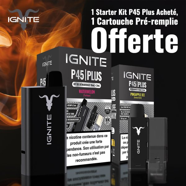 Buy 1 Starter Kit P45 Plus Watermelon, Get 1 Pineapple Ice Pre-filled Cartridge Free - Ignite [Offer]