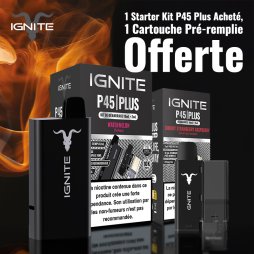 1 Starter Kit P45 Plus Watermelon Acheté, 1 Cartouche Pré-remplie Cherry Strawberry Raspberry Offerte - Ignite [Offre]
