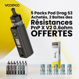 [Offer] Buy 5 Drag S3 Pod Kits, Get 2 Boxes of PnP X V2 0.6ohm Coils Free - Voopoo