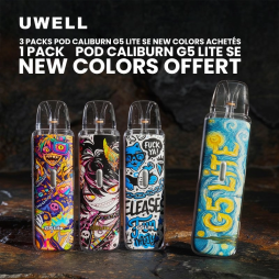 3 Packs Pod Caliburn G5 Lite SE New Colors Achetés, 1 Pack Pod Caliburn G5 Lite SE New Colors Offert - Uwell [Offre]