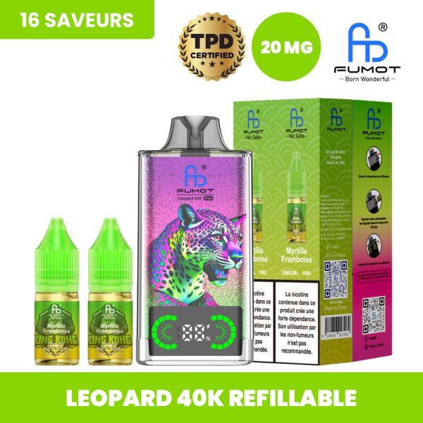 Leopard 40K Refillable 40000 Puffs 20mg - Fumot