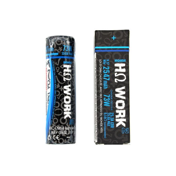 Battery 18650 Hohm Work² 2547mAh - Hohm Tech