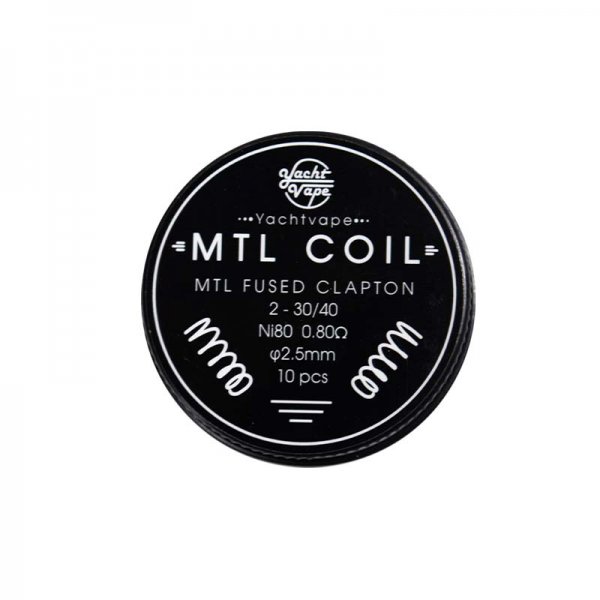 Mtl Coil Mtl Fused Clapton 2-30/40 ni80 0.80Ω 2.5mm (10pcs) - Yachtvape